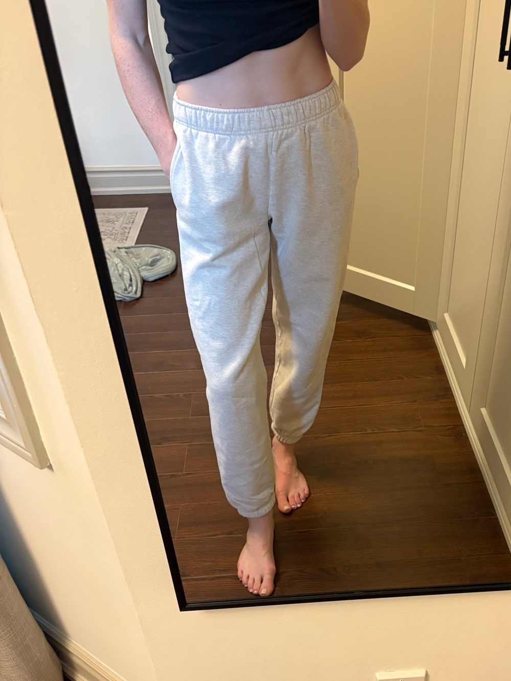 TNA Cozy Fleece Sweatpants in Cream